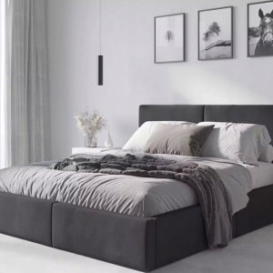 Łóżko 140x200 Tapicerowane Hilton + stelaż