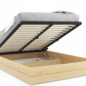 Łóżko 140x200 drewniane Montana 140x200 sosna z materacem